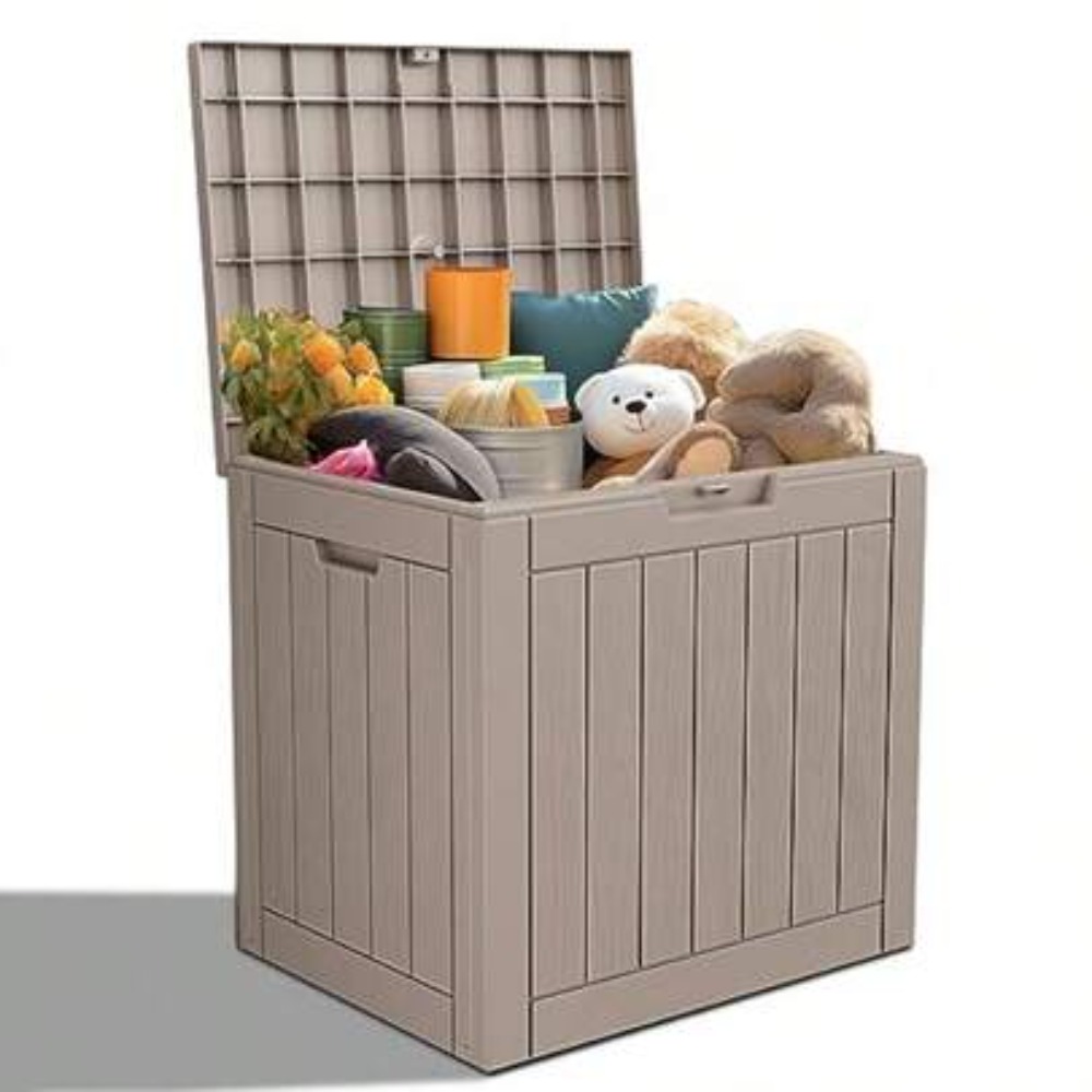 Outdoor Furniture Weatherproof - Kilitlenebilir Reçine Bahçe Sandığı, Veranda Mobilya