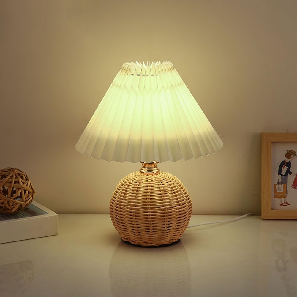 Outdoor Furniture Rh - SCKDAY LED Pileli Masa Lambası Rattan