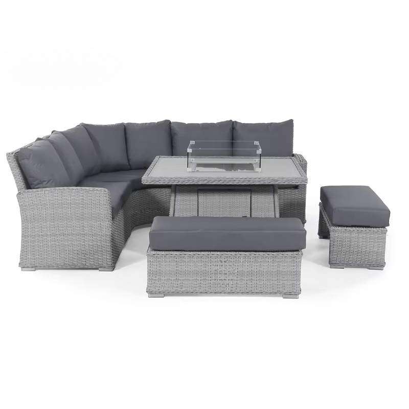 Outdoor Furniture Set With Fire Pit - Bahçe Veranda Kanepe Takımı Su Geçirmez