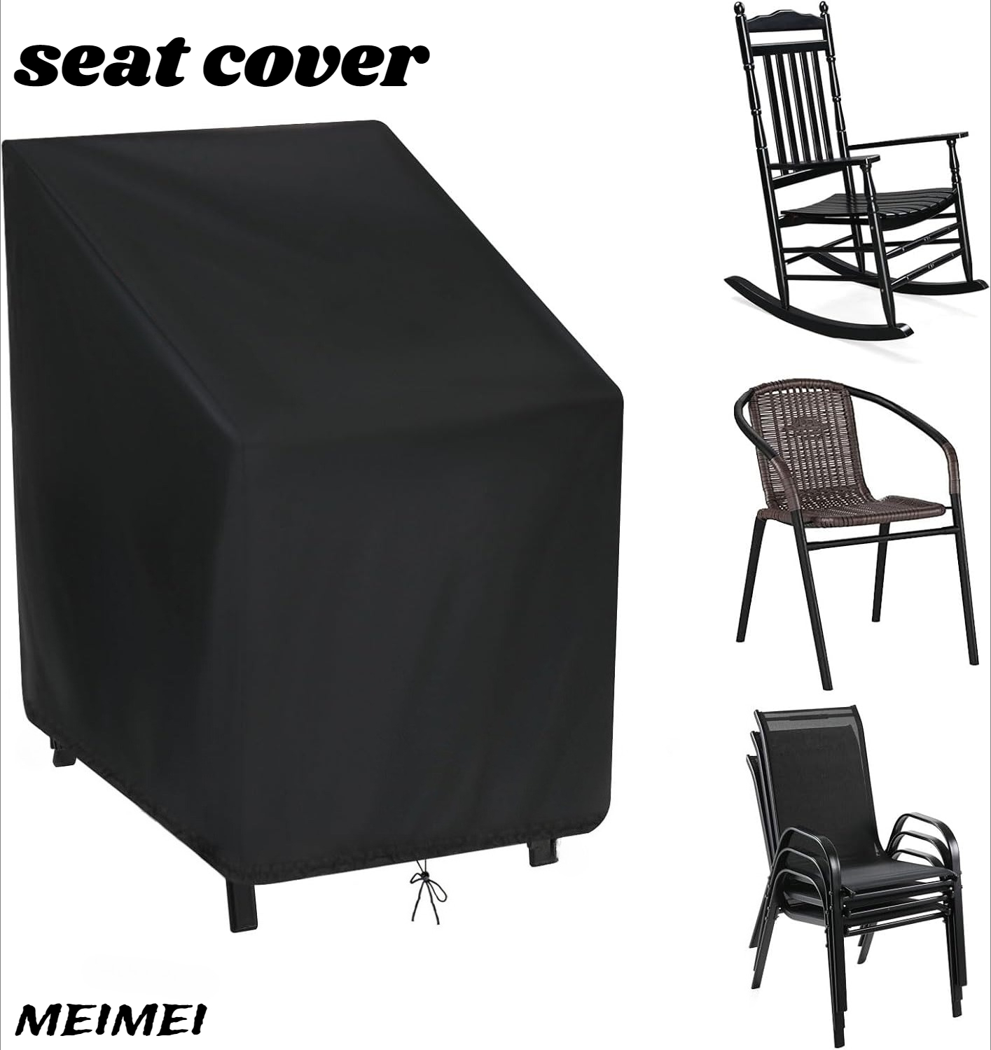 Outdoor Furniture Covers - İstiflenebilir Sandalye Toz Örtüsü Saklama Çantası