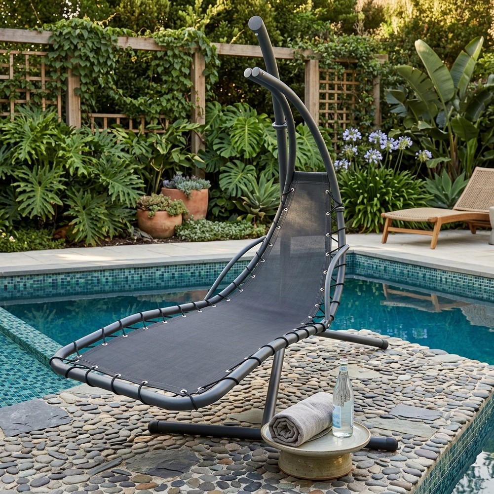 Outdoor Furniture Rh - Açık Hava Asma Kavisli Şezlong Salıncak