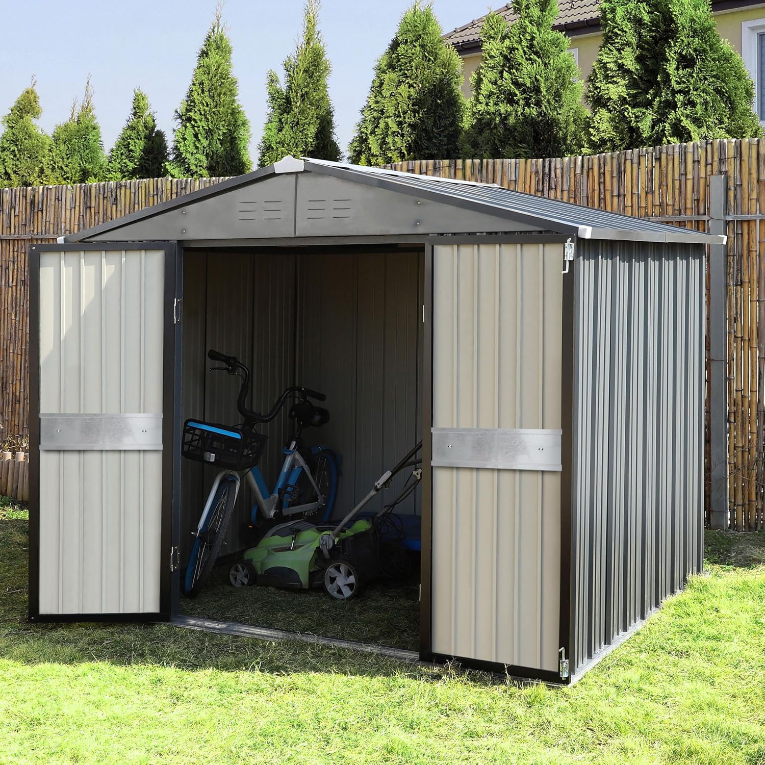 10' x 10' Çift Kapılı Dış Meka - Outdoor Furniture With Storage incelemesi ve fiyatı