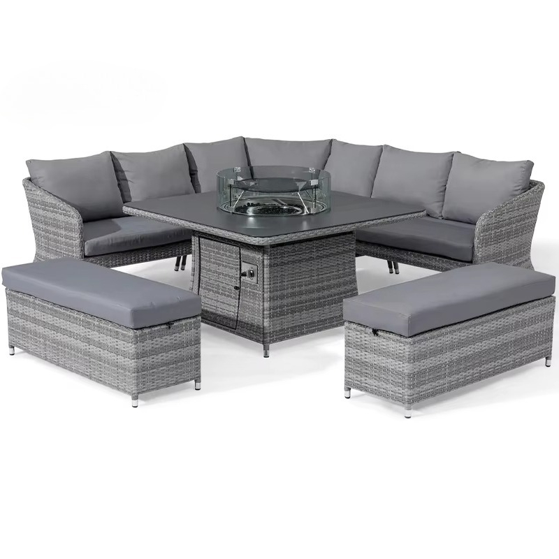 Modern Bahçe Mobilyaları Lüks  - Outdoor Furniture Set With Fire Pit incelemesi ve fiyatı