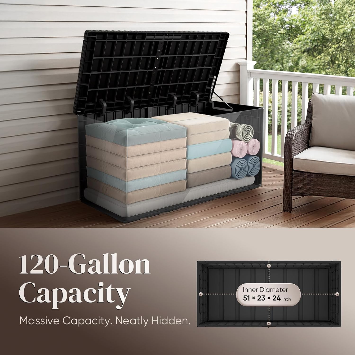 120 Galon Büyük Dış Mekan Depo - Outdoor Furniture Weatherproof incelemesi ve fiyatı