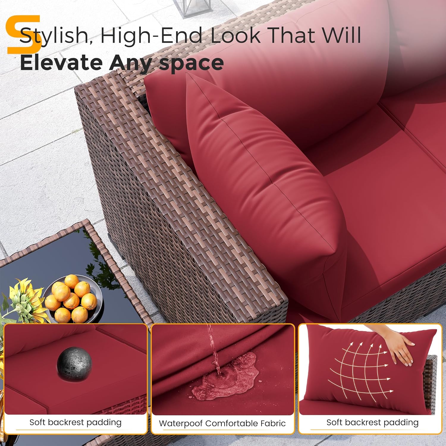 8 Parça Her Hava Koşuluna Uygu - Outdoor Furniture Set With Fire Pit incelemesi ve fiyatı