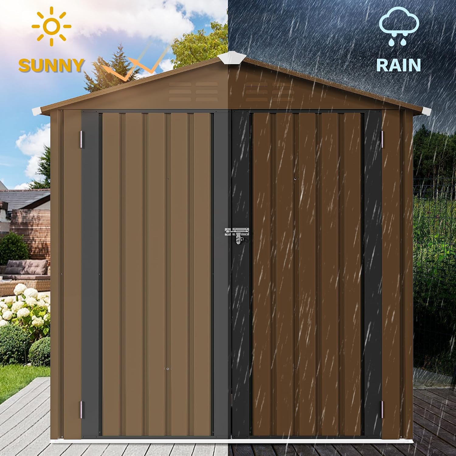 6x4ft Metal Dış Mekan Depolama - Outdoor Furniture Waterproof incelemesi ve fiyatı