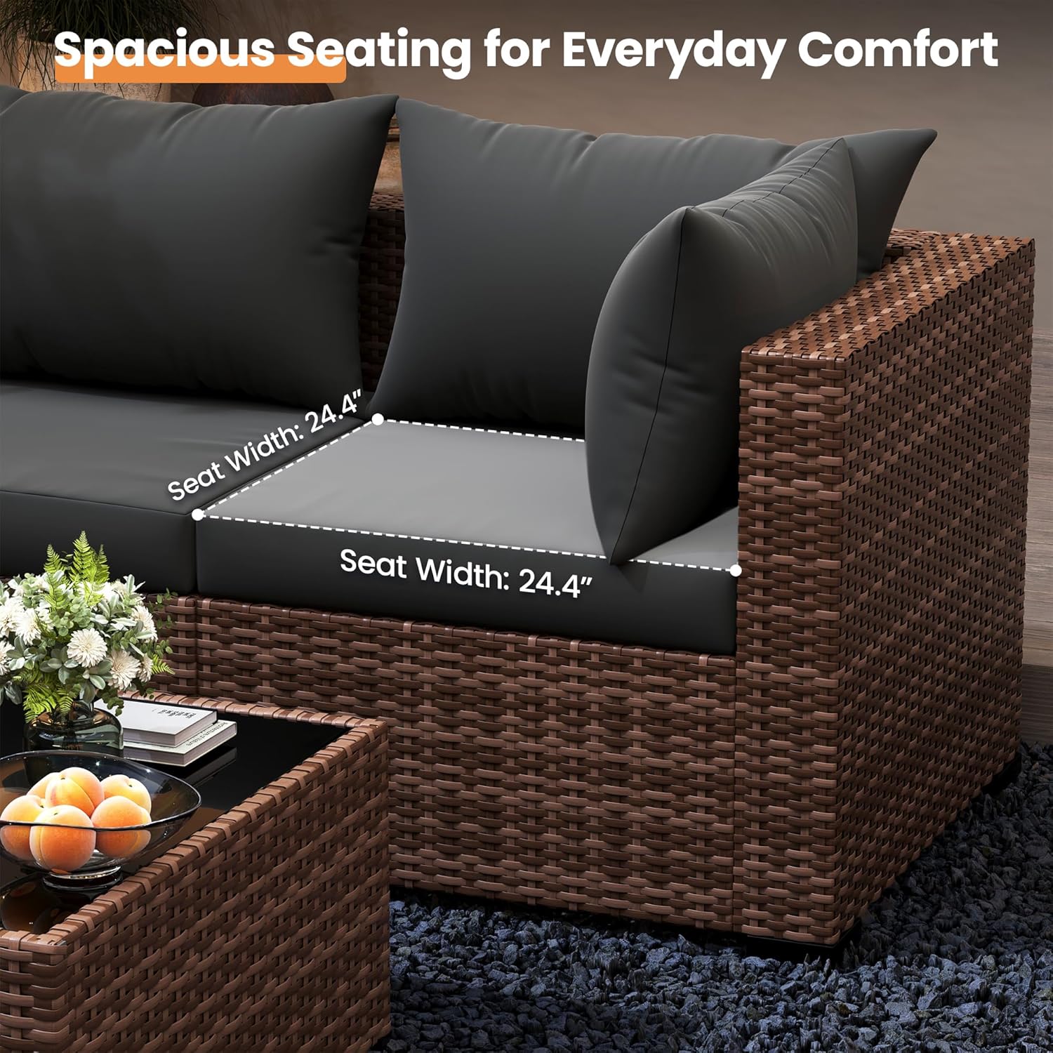 5 Parçalı Açık Hava Köşe Koltu - Outdoor Furniture Set With Fire Pit incelemesi ve fiyatı