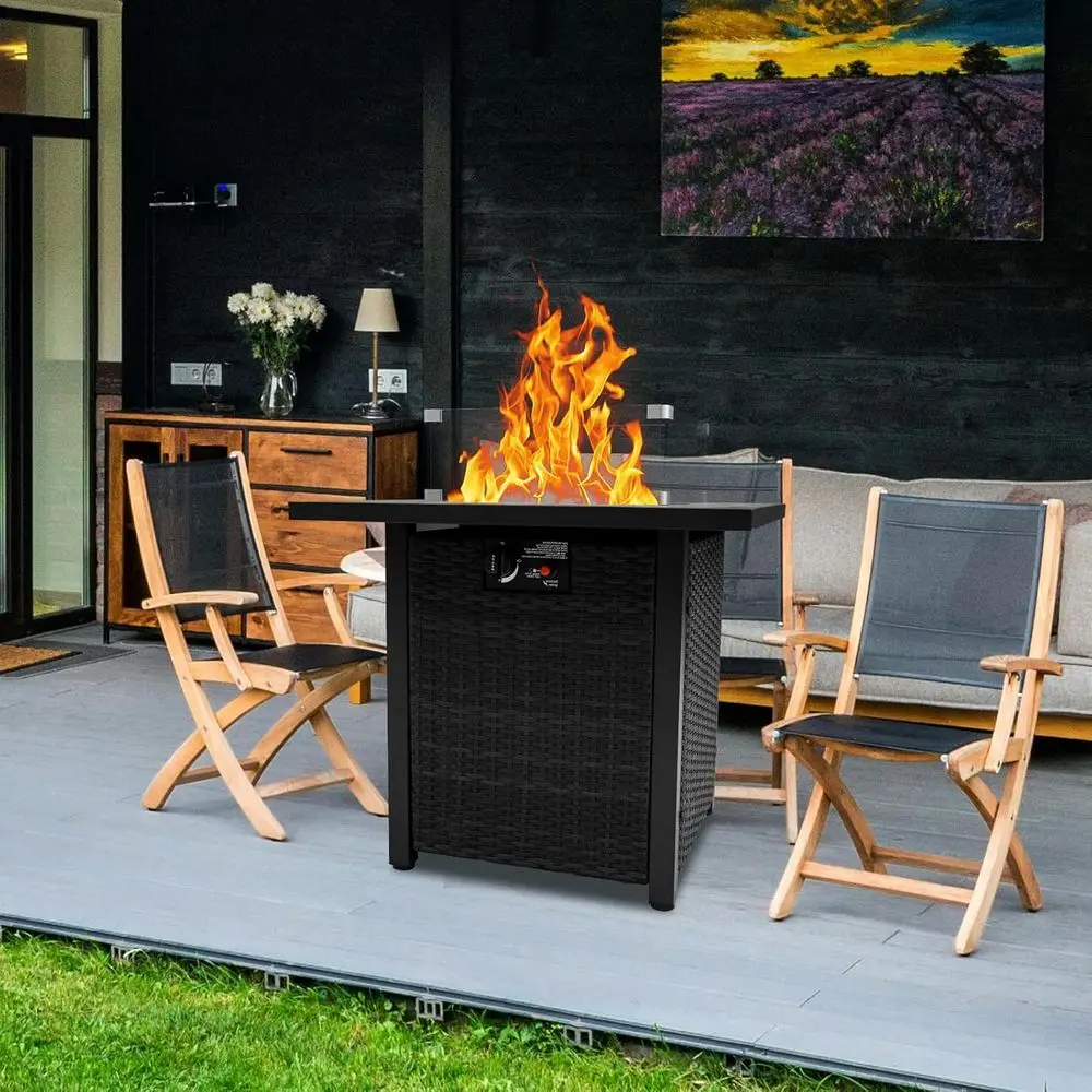 Hasır Dış Mekan Veranda Mobily - Outdoor Furniture Set With Fire Pit incelemesi ve fiyatı