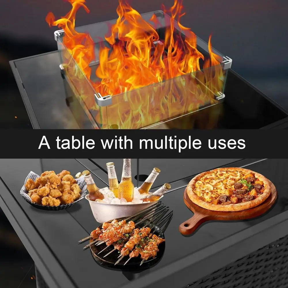 Hasır Dış Mekan Veranda Mobily - Outdoor Furniture Set With Fire Pit incelemesi ve fiyatı