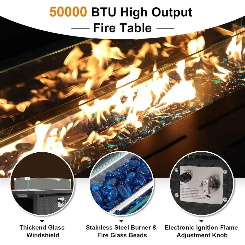 8 Parçalı Veranda Mobilya Seti - Outdoor Furniture Set With Fire Pit incelemesi ve fiyatı