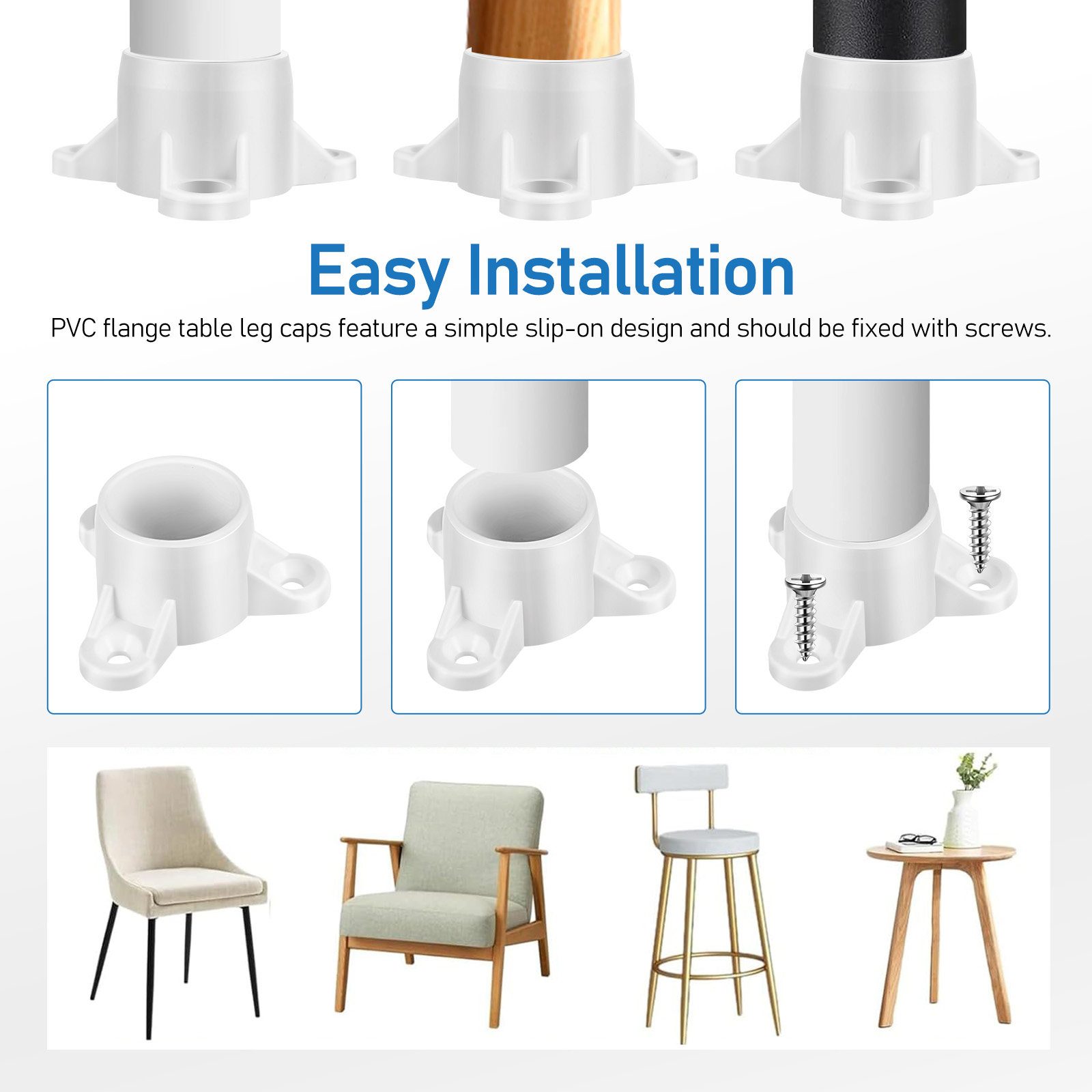 12 Adet Flanşlı Masa Ayağı Kap - Outdoor Furniture Leg Protectors incelemesi ve fiyatı