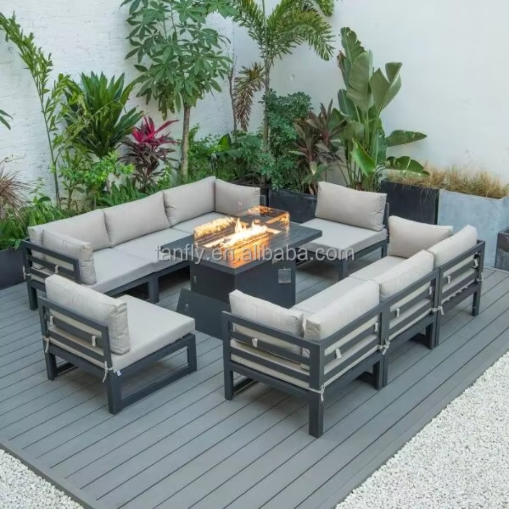 Villa Otel Dış Mekan Mobilya S - Outdoor Furniture Set With Fire Pit incelemesi ve fiyatı