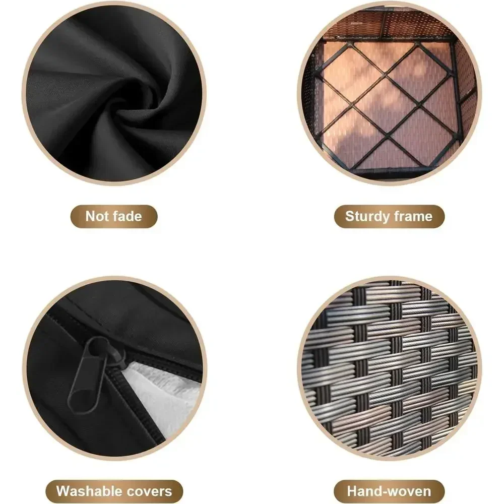 7 Parçalı Dış Mekan Veranda Mo - Outdoor Furniture Set With Fire Pit incelemesi ve fiyatı
