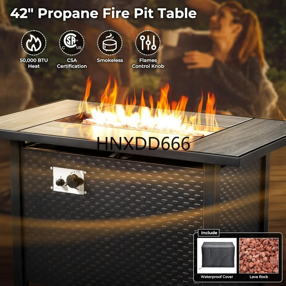 Açık Alan 8 Parçalı Bahçe Mobi - Outdoor Furniture Set With Fire Pit incelemesi ve fiyatı