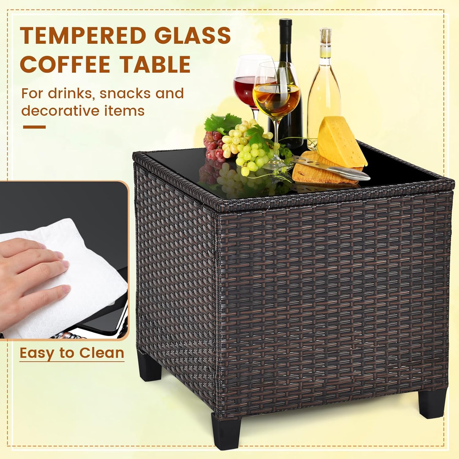 Lacivert rattan hasır 3 parçal - Outdoor Furniture Weatherproof incelemesi ve fiyatı