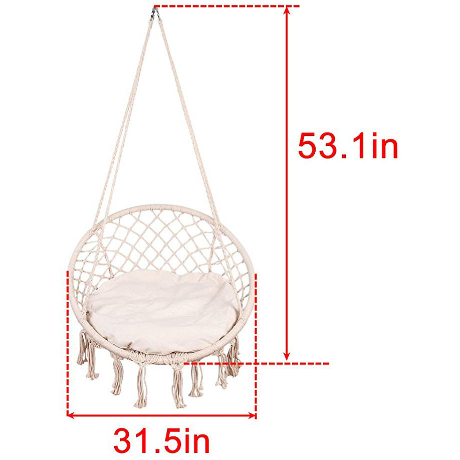Beyaz Asılı Pamuk Halat Makrom - Garden Swing Chair incelemesi ve fiyatı
