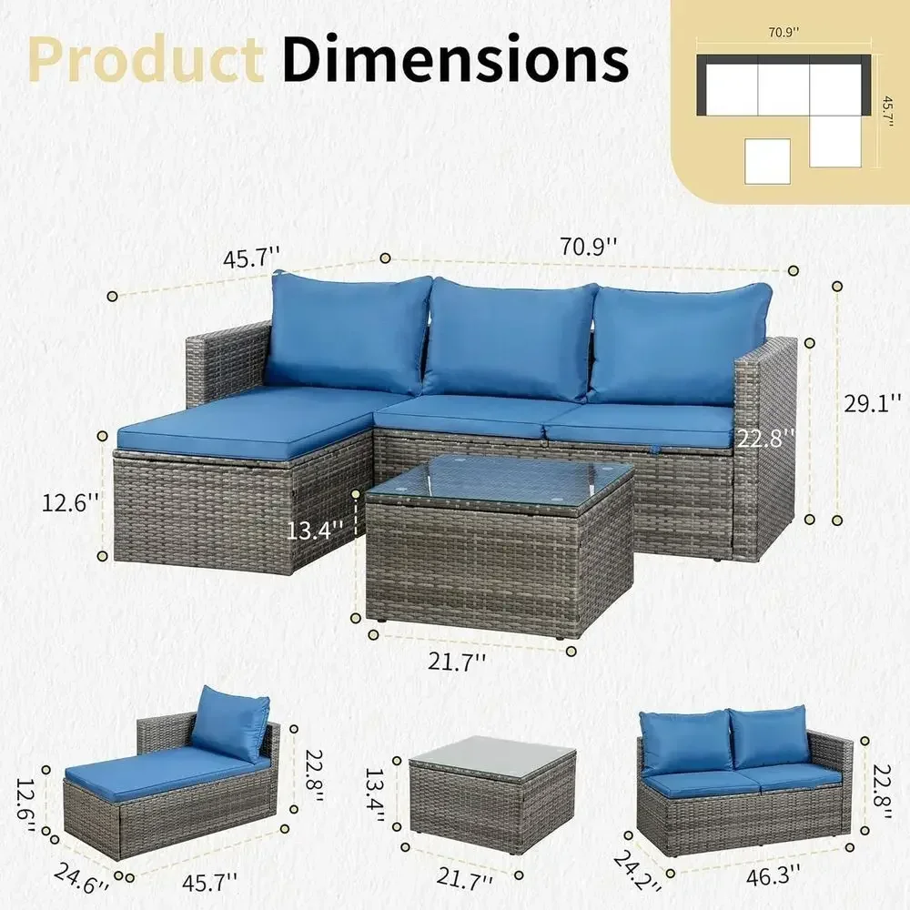 4 Parçalı Açık Hava Hasır Bahç - Outdoor Furniture Set With Fire Pit incelemesi ve fiyatı